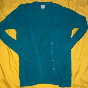 mossimo supply teal cardigan